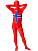 Costume zentai ant multicolore imprimé drapeau en lycra spandex enveloppé Déguisements Halloween