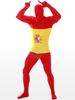 Costume zentai multicolore imprimé drapeau espagnol en lycra spandex enveloppé Halloween