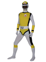 Costume Zentai multicolore jaune noir blanc en Lycra pour hommes Halloween