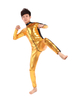 Costume zentai or de combinaison métallisé brillant vêtements journaliers sans gants Déguisements Halloween