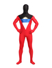 Costume zentai rouge imprimé drapeau en lycra spandex enveloppé