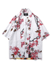 Costumes adultes mountins japonais Kimono blanc fibre de polyester Top Oriental Pattern Top vacances Costumes Déguisements Halloween