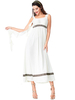 Costumes Arabe Femmes Élégantes Coiffure Robe Blanche Imprimé Robe Cosplay Déguisements Halloween Costumes De Fêtes
