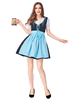 Costumes Bière Fille Cosplay Lumière Ciel Bleu Arc À Lacets Robe Bière Fille Oktoberfest Déguisements Halloween