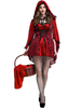 Costumes Capuche Rouge Femmes Costume Imprimé Cosplay Capuchon Rouge Déguisements Halloween