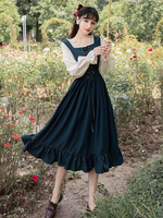 Costumes Classique Mignonne Lolita Dentelle Classique Vert Foncé Vert Foncé