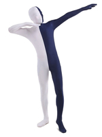 Costumes complets du corps Dark Navy Lycra Spandex Deux tons Déguisements Halloween Zentai Costumes