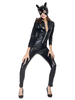 Costumes dDéguisements Halloween Animal Costumes femmes Black Catwoman Combinaison Synthétique cuir vacances Costumes