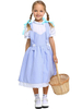 Costumes dDéguisements Halloween Enfants Wizard Of OZ Cosplay Baby Blue Headwear Dress Coton Enfants Cosplay Costumes