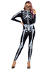 Costumes dDéguisements Halloween noir femmes \ s Scary Justaucorps Jumpsuit Polyester 3D Imprimer Jumpsuit Costumes