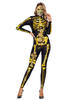 Costumes dDéguisements Halloween Noir Or Adulte 3D Imprimer Scary Justaucorps Combinaison Polyester Déguisements Halloween Combinaison Vacances Costumes