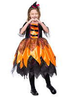 Costumes dDéguisements Halloween pour les enfants Headwear Dress Orange Witch