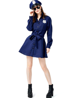 Costumes dDéguisements Halloween Robe de Copaine Femme Chapeau Bleu Polyester Costumes dDéguisements Halloween