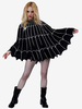Costumes dHalloween Cape effrayante noire pour femmes Costumes de vacances en polyester