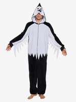 Costumes dHalloween Combinaison effrayante noire pour hommes Ensemble de blocs de couleurs en polyester Costumes de vacances