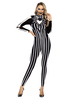 Costumes dHalloween Combinaison extensible noire en polyester