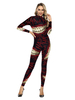 Costumes dHalloween Combinaison extensible pour femmes bordeaux Justaucorps de polyester Costumes de vacances