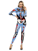 Costumes dHalloween Combinaison Stretch Bleu Ciel Clair Costumes de Vacances Justaucorps Polyester