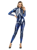 Costumes dHalloween Combinaison Stretch Bleu Ciel Clair Costumes de Vacances Justaucorps Polyester