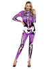 Costumes dHalloween Femme Rose Stretch Combinaison Polyester Justaucorps Costumes de Vacances