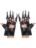 Costumes dHalloween Gants noirs Accessoires en cuir PU Costumes de vacances