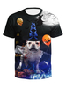 Costumes dHalloween Haut extensible bleu marine Haut des fêtes en polyester