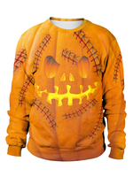 Costumes dHalloween Haut unisexe Top Orange Polyester Haut de vacances Costumes de vacances