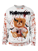 Costumes dHalloween Leggings Femme Blanc Haut unisexe Top Polyester Costumes de vacances