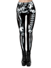 Costumes dHalloween Noir Argent Pantalon Stretch Femme Polyester Costumes de Vacances Maigres