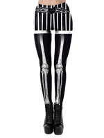 Costumes dHalloween Pantalon extensible noir Costumes de vacances maigres en polyester
