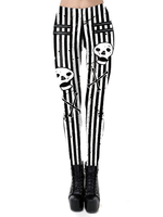 Costumes dHalloween Pantalon extensible noir Costumes de vacances maigres en polyester
