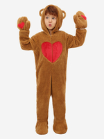 Costumes dHalloween pour enfants Combinaison en polyester marron pour adultes
