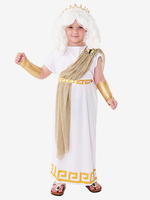 Costumes dHalloween pour enfants Ensemble dHalloween blanc Robe en polyester pour enfants