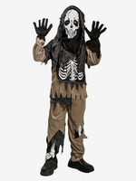 Costumes dHalloween pour enfants Ensemble dHalloween marron café Pantalon en polyester pour enfants Haut