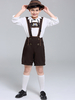 Costumes dHalloween pour enfants Ensemble dHalloween marron foncé Pantalon et haut en polyester pour enfants