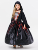Costumes dHalloween pour enfants Ensemble dHalloween noir Robe en polyester pour enfants Collier