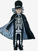 Costumes dHalloween pour enfants Ensemble de polyester noir dHalloween pour enfants Chapeau et cape