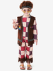 Costumes dHalloween pour enfants Ensemble haut et pantalon en polyester marron foncé pour Halloween