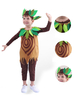 Costumes dhalloween pour enfants gilet de combinaison darbre en polyester marron café