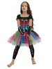 Costumes dHalloween pour enfants Robe collante en polyester noir Ensemble 2 pièces Costume de vacances Ensemble complet