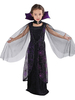 Costumes dHalloween pour enfants Robe de cosplay de chauve-souris en fibre de polyester violet Ensemble de 2 pièces