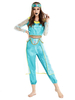 Costumes dHalloween pour femmes Bleu ciel clair Couvre-chef en couches exotiques Costumes de vacances en polyester