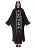 Costumes dHalloween pour femmes Chapeau de ceinture à couches rétro noir Robe dillustration en polyester Costumes de vacances