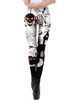 Costumes dHalloween pour femmes Pantalon extensible blanc Costumes de vacances maigres de vacances en polyester