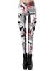 Costumes dHalloween pour femmes Pantalon stretch gris Polyester Costumes de vacances Skinny de vacances