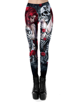 Costumes dHalloween pour femmes Pantalon stretch noir brunâtre