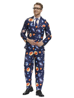 Costumes dhalloween pour hommes bleu élégant chemise pantalon polyester costumes ensemble vacances costumes ensemble complet