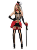 Costumes dhalloween pour les femmes magicien rouge couleur bloc effrayant robe chapeau polyester vacances magicien assistant Costumes ensemble complet