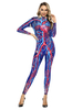Costumes dHalloween Rose Combinaison Stretch Femme Justaucorps Polyester Costumes de Vacances