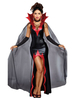 Costumes dHalloween Vampire Oeuvre dadulte noire Robe de vacances élégante en polyester